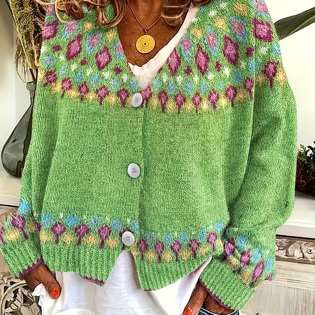 Esme | Nordic Printed Cardigan