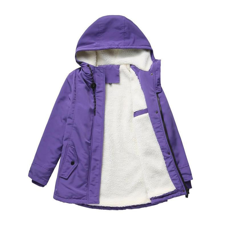 AMINA - Insulated winter coat with hood and quilted lining for ultimate warmth comfort