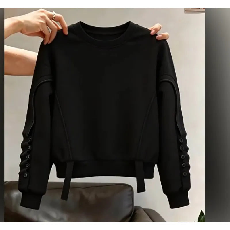Restfield | Women's Sweatshirt with Sleeve Straps and Eyelets