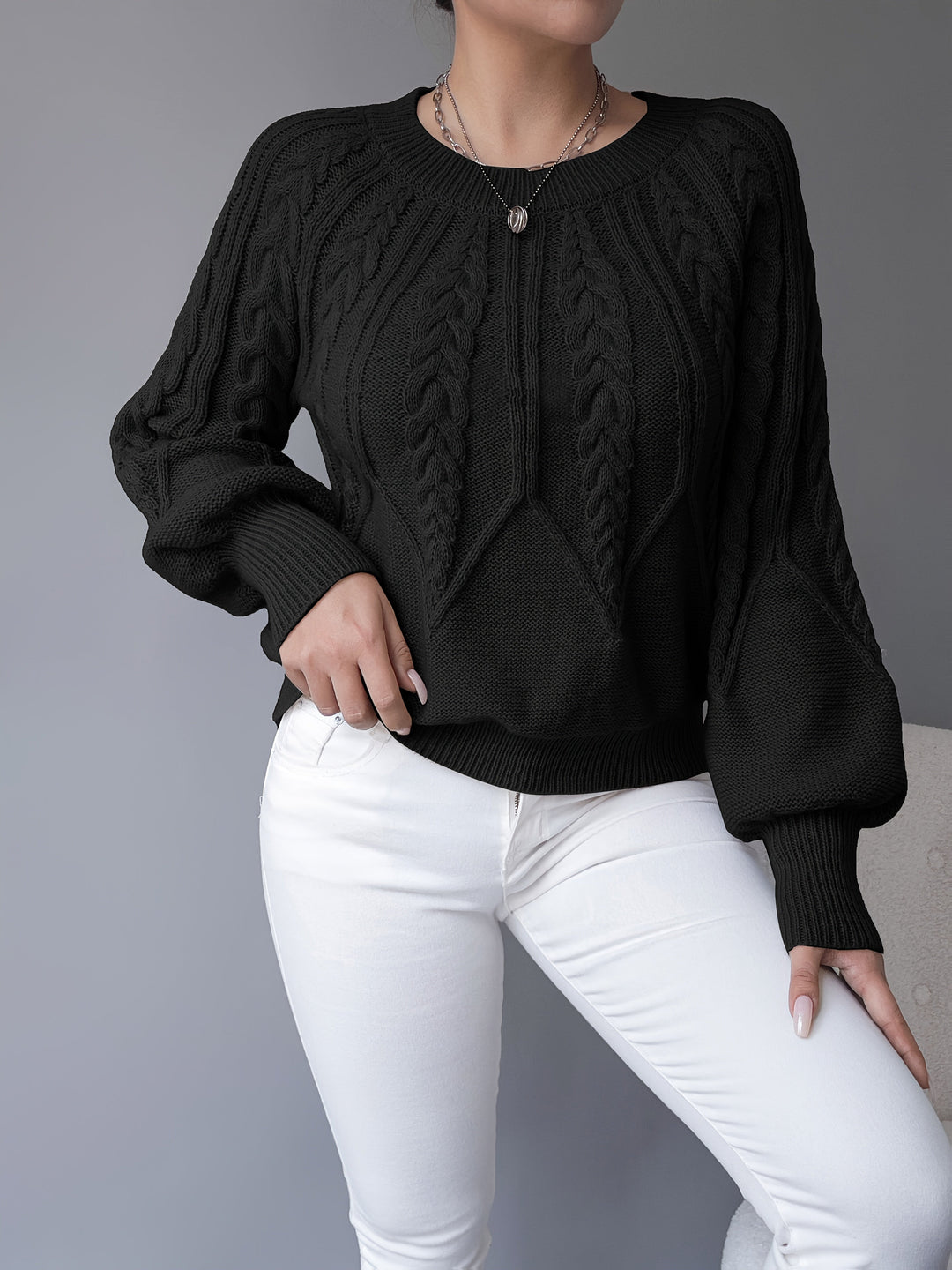 Elsie | Cable Knit Texture Sweater
