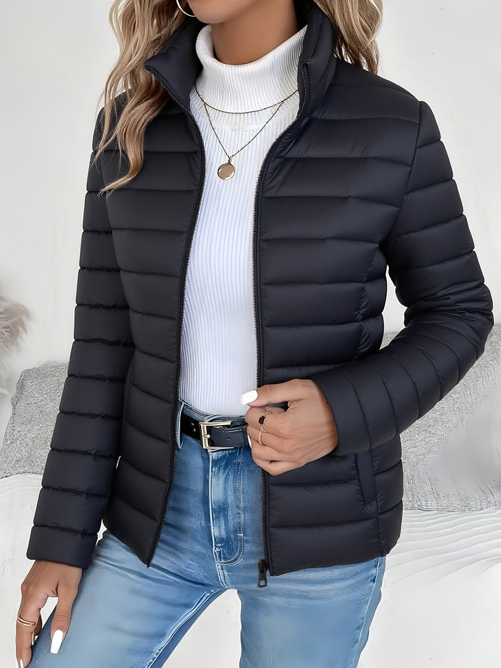 Vivienne | Lightweight Stand Collar Puffer Jacket