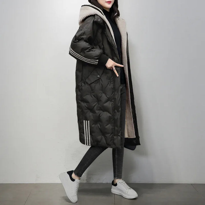 Remi | Women's Long Puffer Coat with Hood