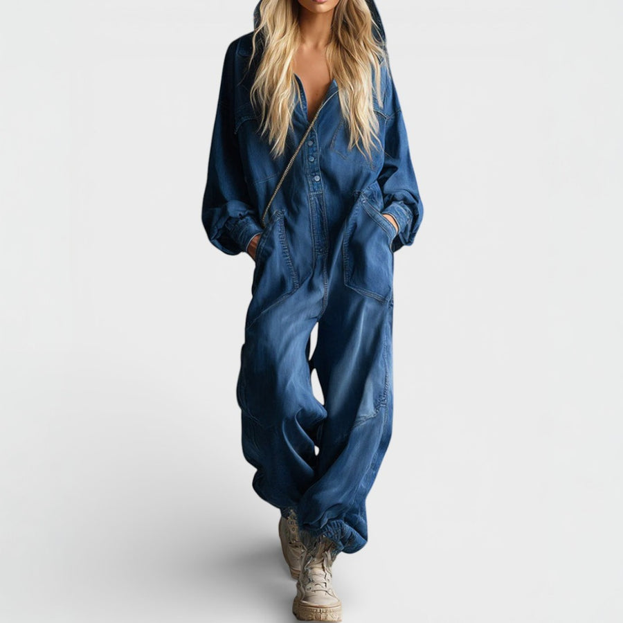 Sierra | Long Sleeve Hoodie Jumpsuit