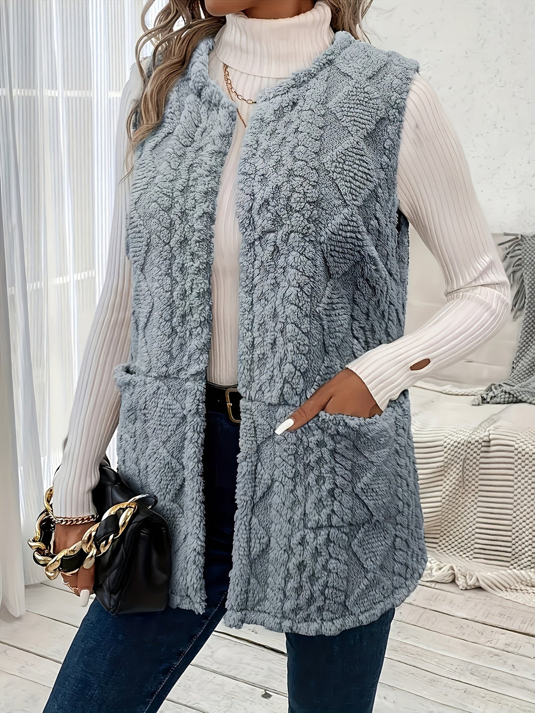 Brenna | Cozy Textureless Sleeveless Vest