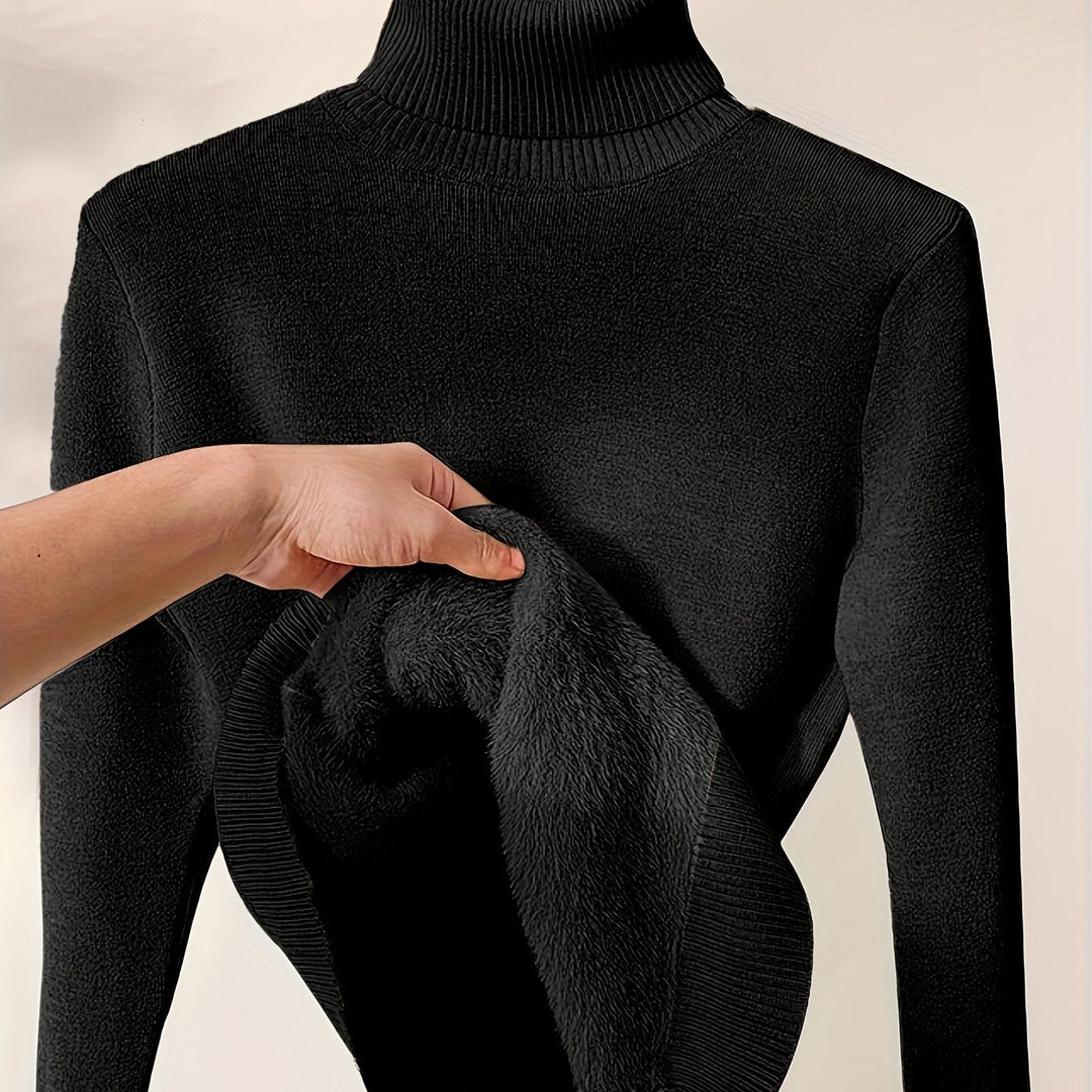 Selena | Cozy Lined High Neck Sweater