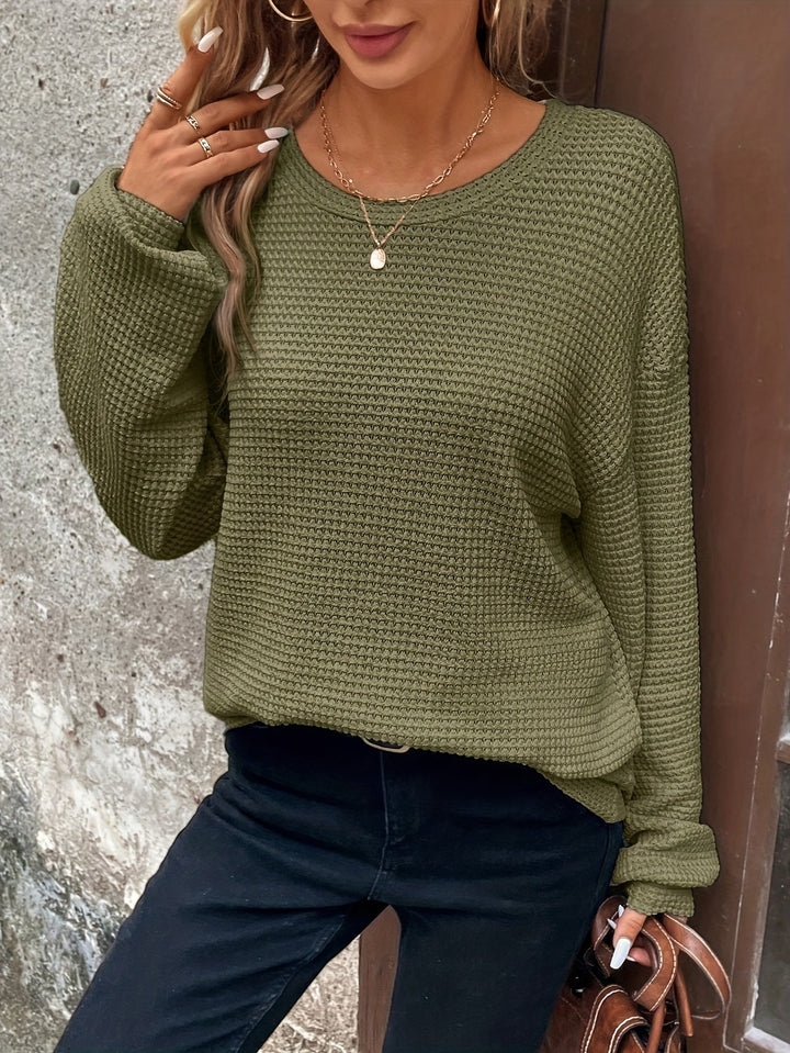 Carly | Relaxed Waffle Knit Sweater