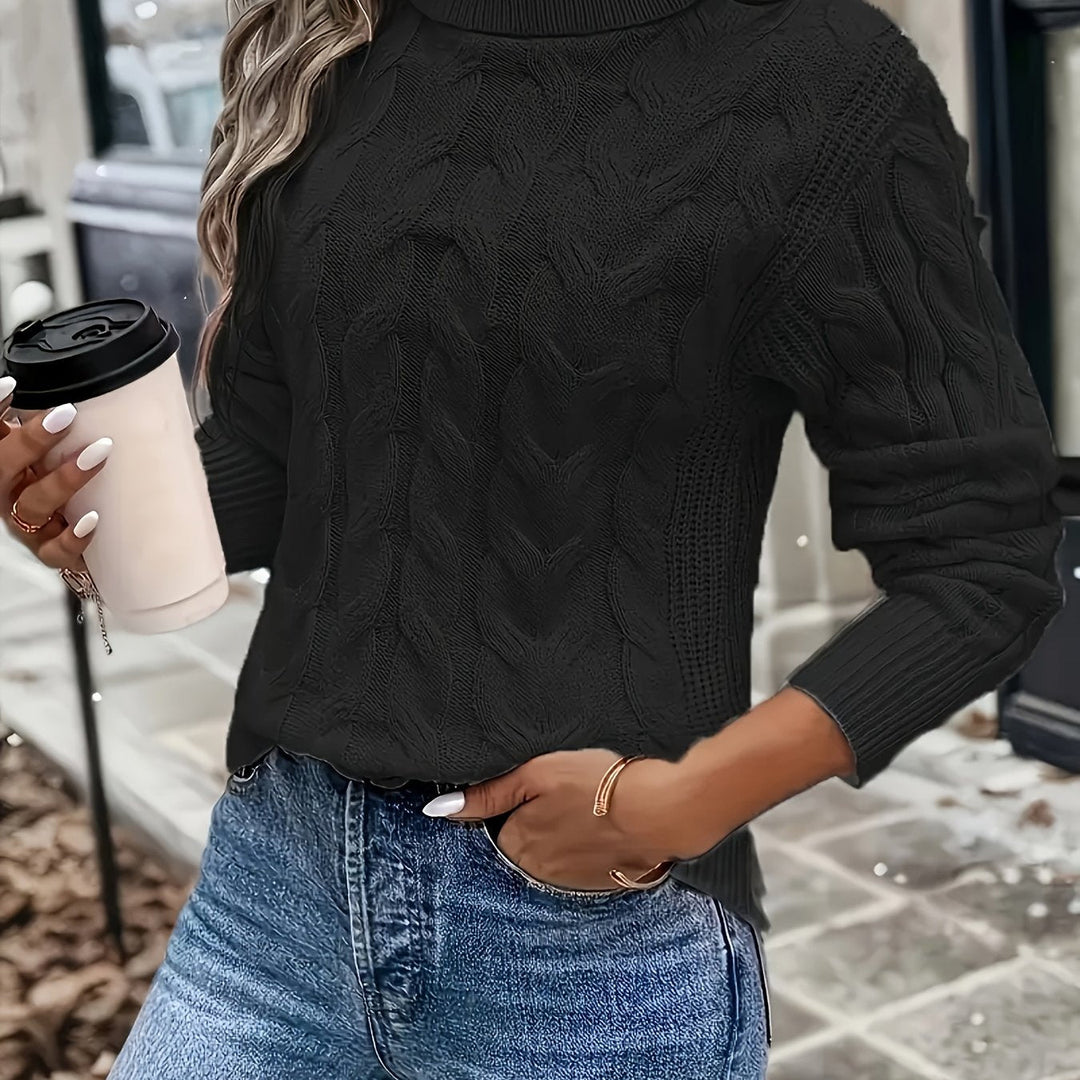 Celeste | Cozy Cable Knit Turtleneck