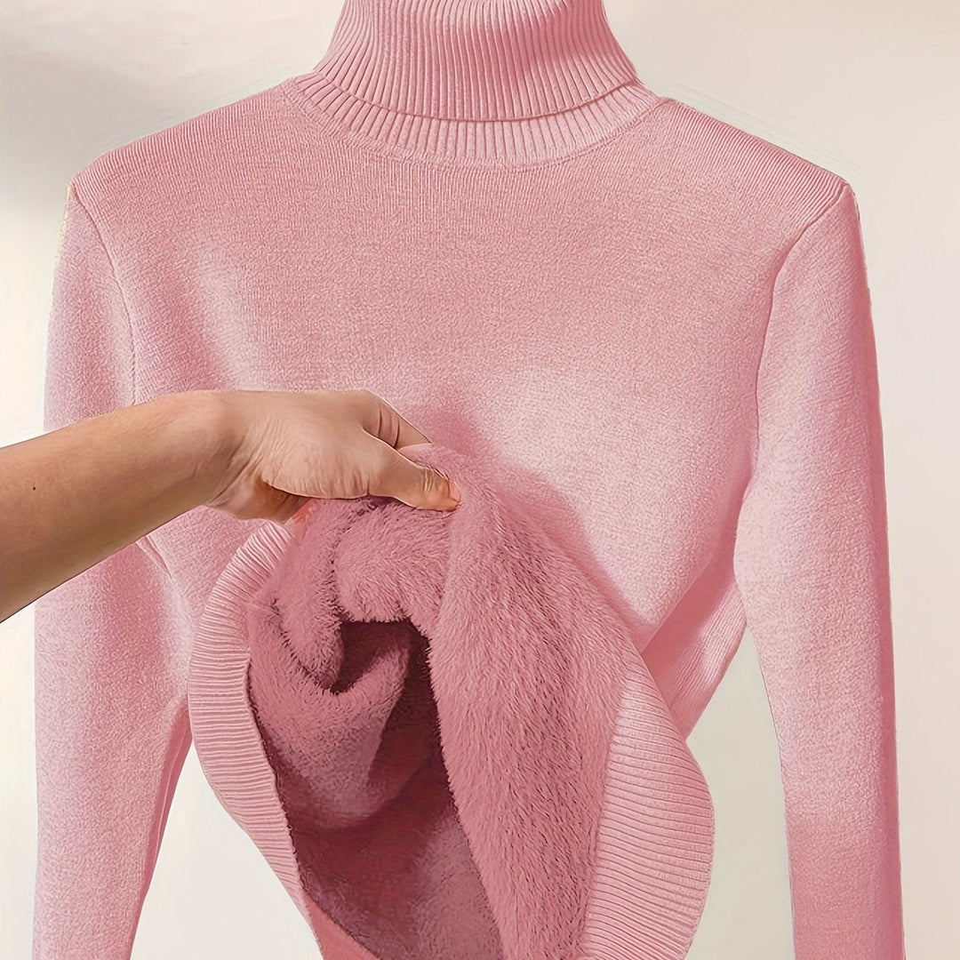 Selena | Cozy Lined High Neck Sweater