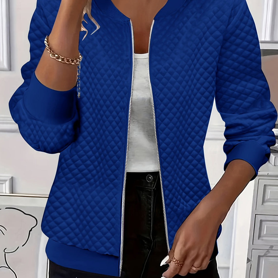 Carolyn | Quilted Texture Baseball Jacket