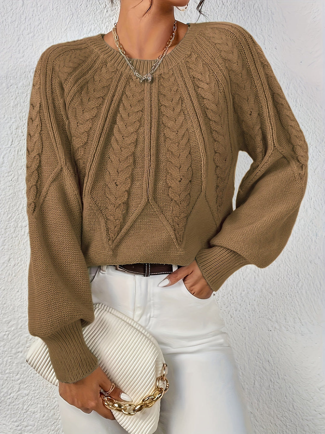 Eleanor | Relaxed Cable Knit Sweater