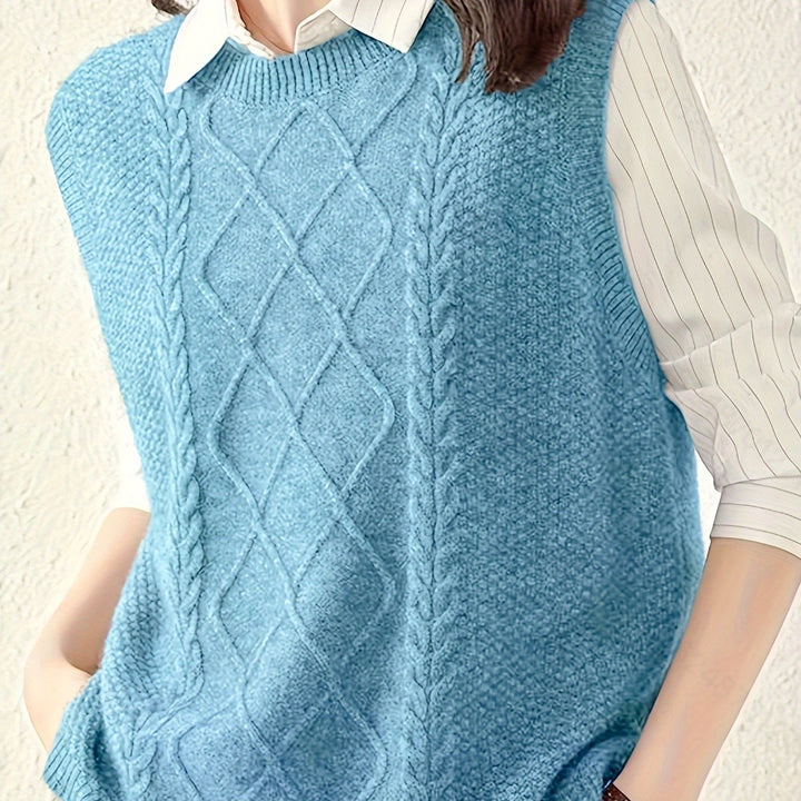 Brooke | Cable Knit Sweater Vest