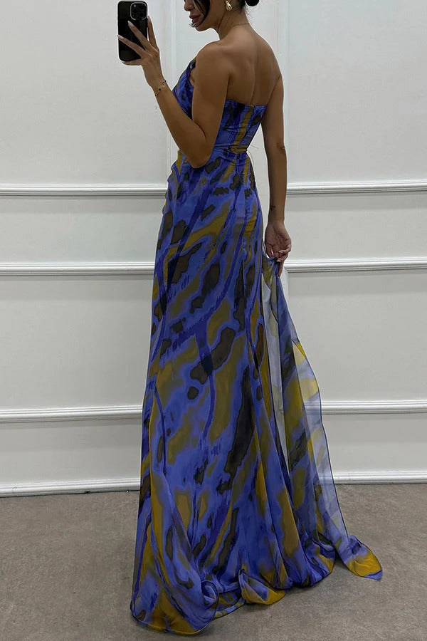 Elegant Vibrant Flowy A-Line Maxi Dress for Women&