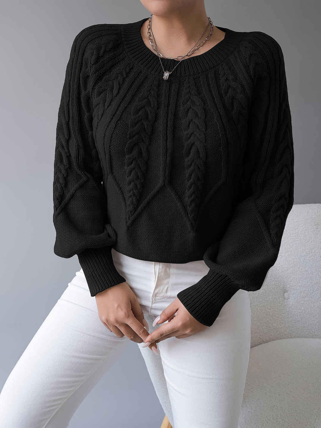 Elsie | Cable Knit Texture Sweater