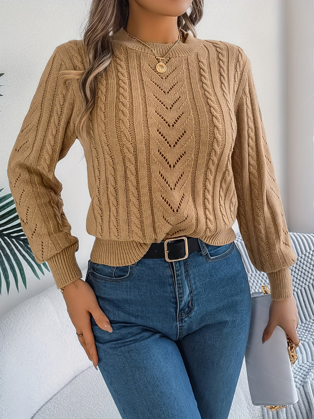 Blythe | Cable Knit Textured Sweater