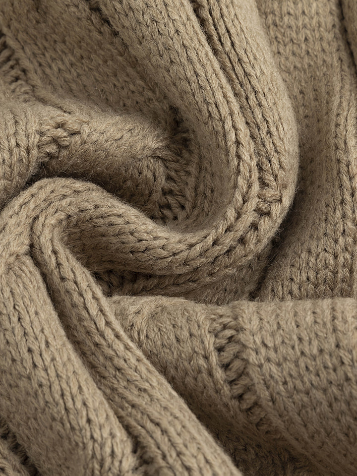 Walter | Shoulder Collar Cable Knit Cardigan