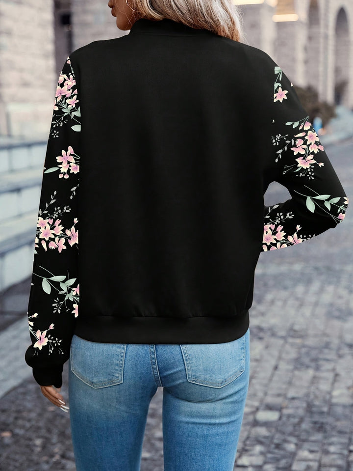 Thea - Trendy Floral Print Jacket