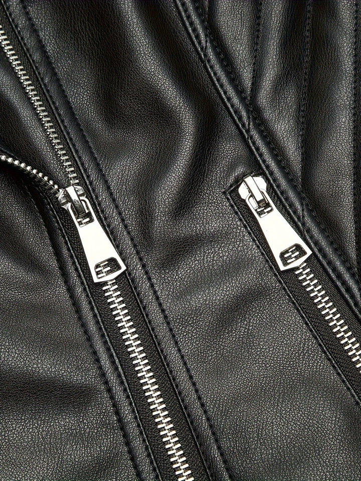 Mabel | Structured Zip-Front Moto Jacket