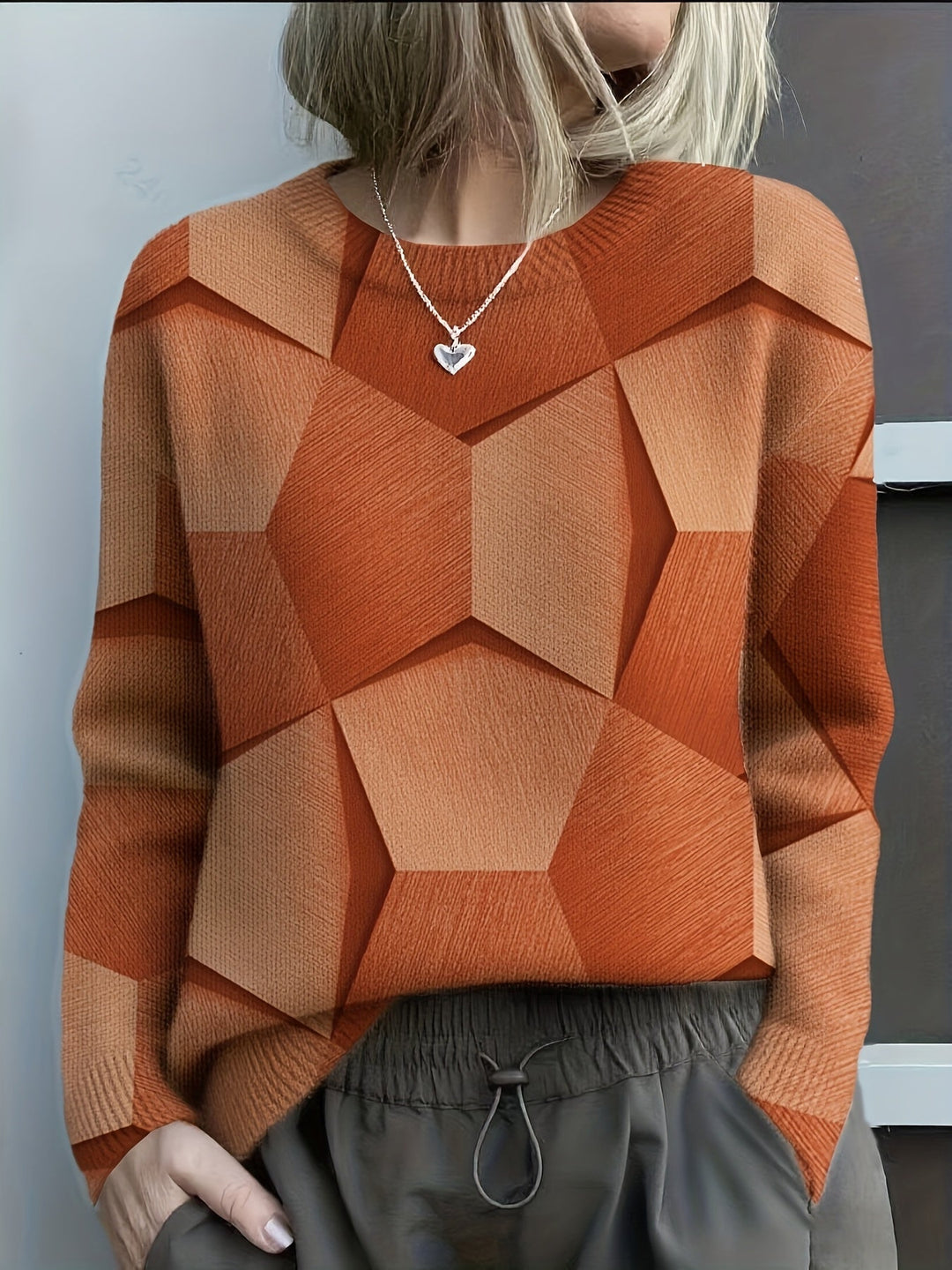 LUCIA – GEOMETRIC COLOR BLOCK KNIT SWEATER
