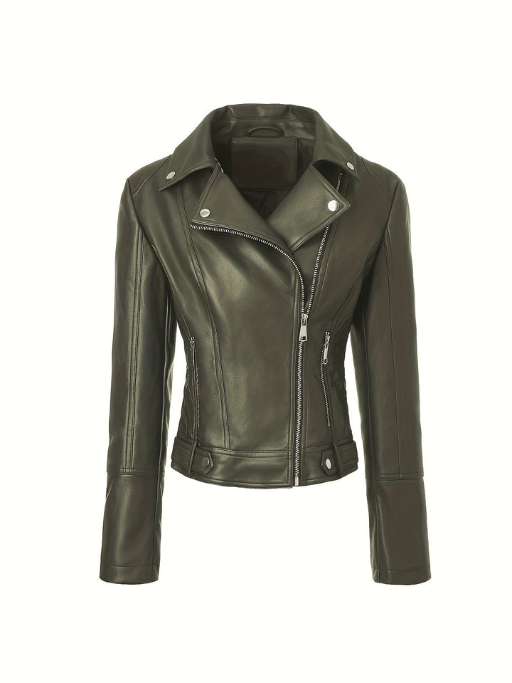 Mabel | Structured Zip-Front Moto Jacket
