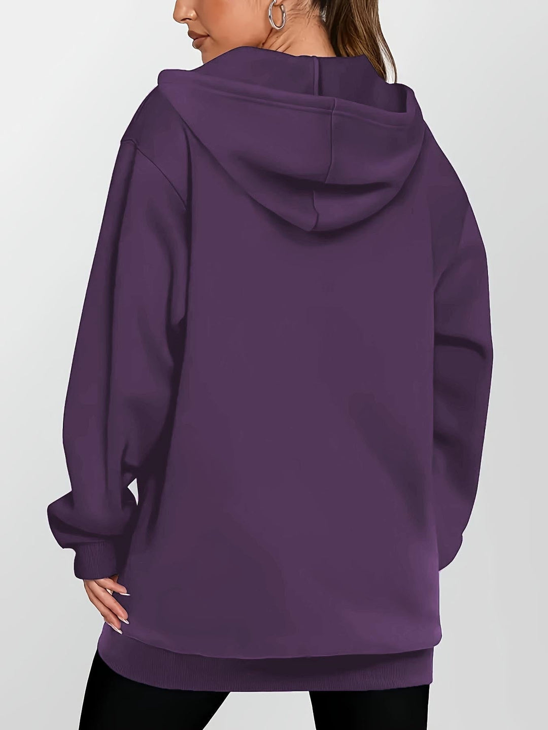 Heather | Long Hoodie Zip Jacket