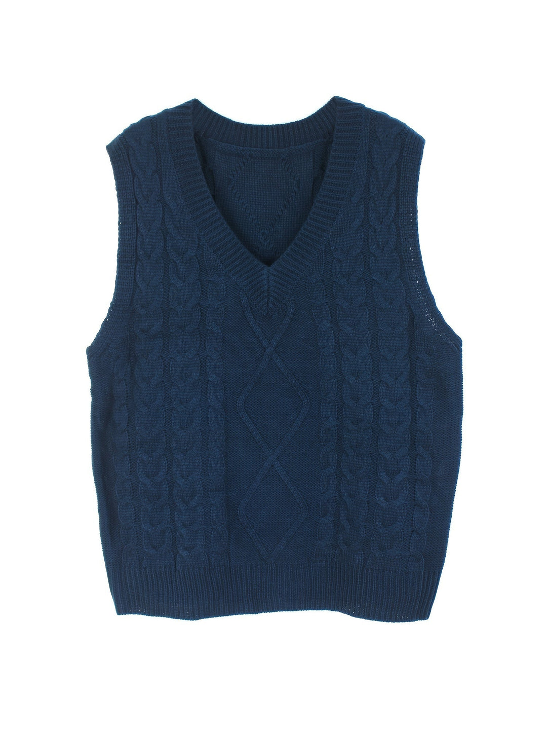 Cora | Cozy Cable Knit V-Neck Sweater Vest