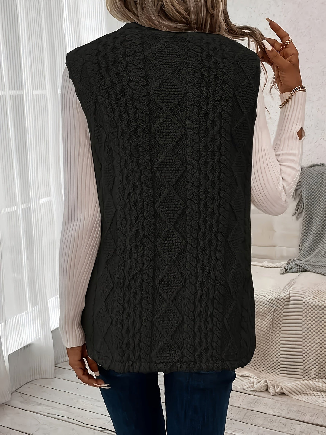 Brenna | Cozy Textureless Sleeveless Vest
