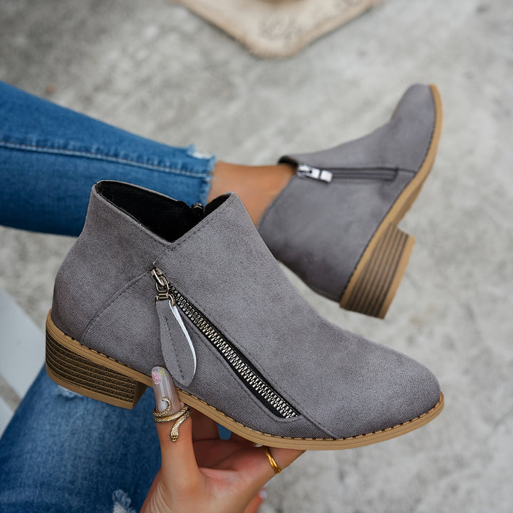 Bianca | Daily Ankle Boots with Side Zipper
