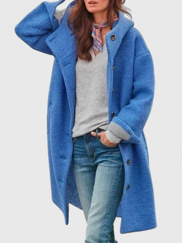 FREYA – TEXTURE RICH HOODED COAT