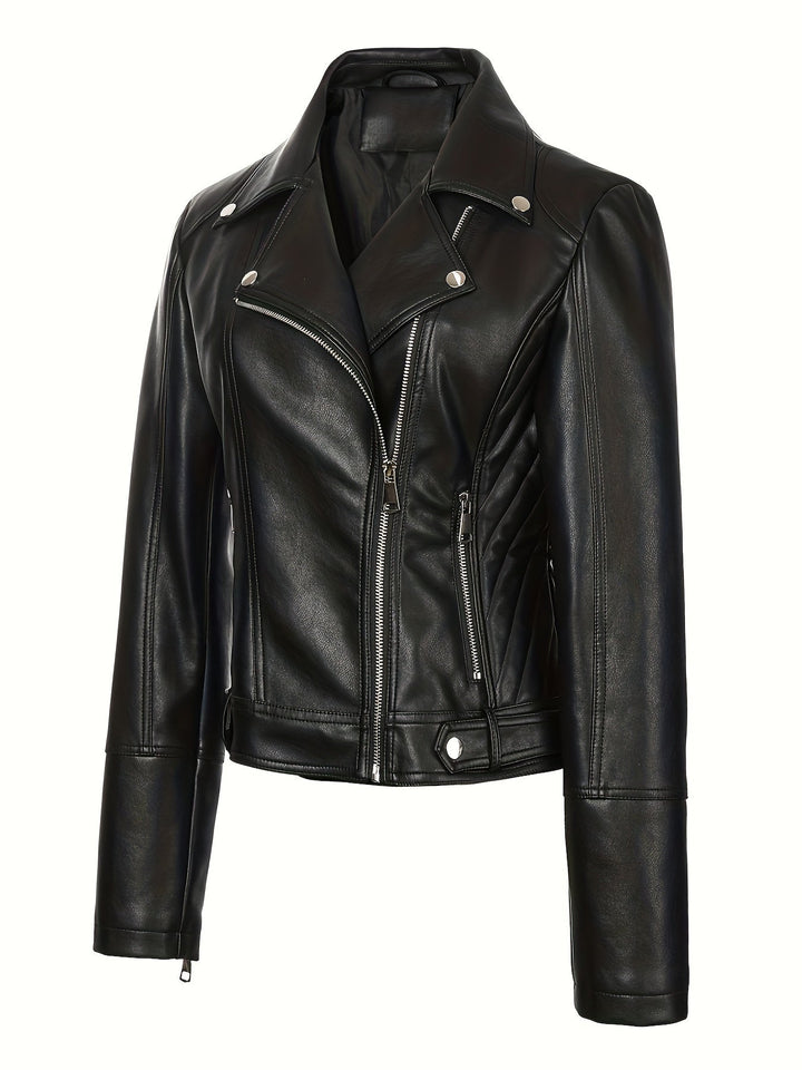 Mabel | Structured Zip-Front Moto Jacket