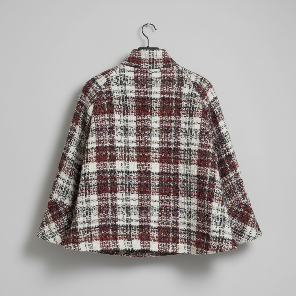 Beatrice | Checked Cape Coat