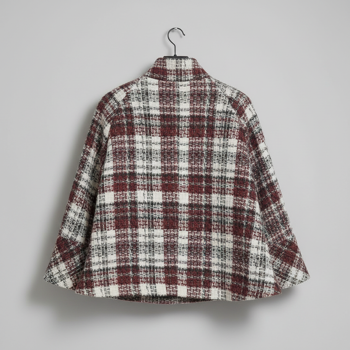 Beatrice | Checked Cape Coat