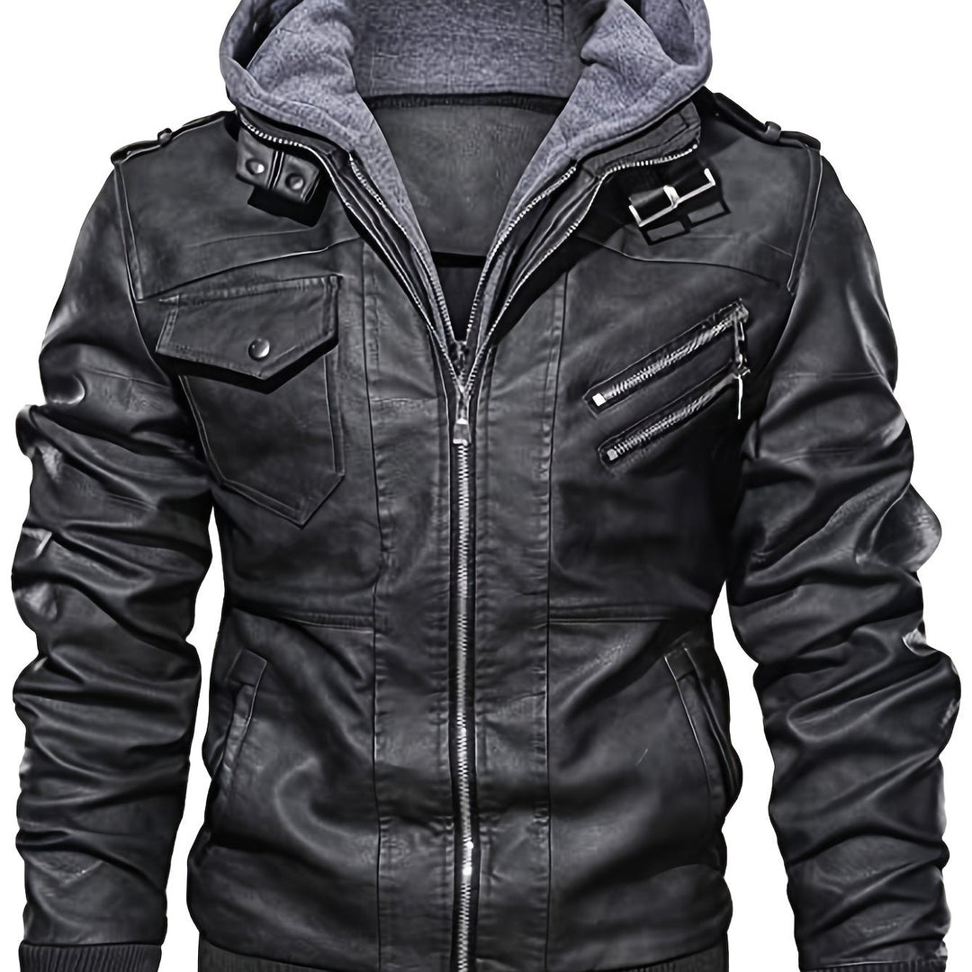 Roderick | Robust Biker Jacket with Hood
