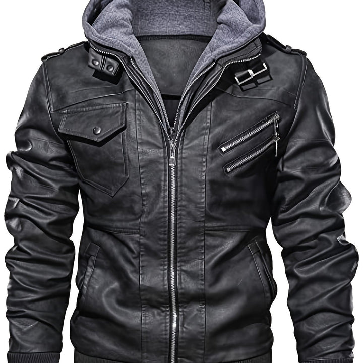 Roderick | Robust Biker Jacket with Hood