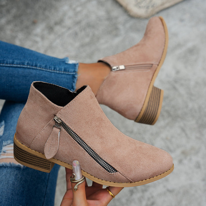 Bianca | Daily Ankle Boots with Side Zipper