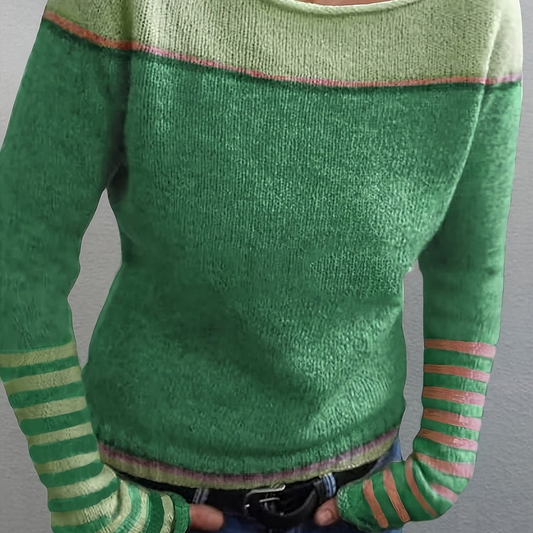 Francesca | Color-Block Bootneck Sweater