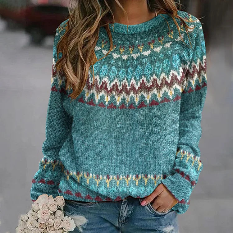 NICOLE | RETRO PULLOVER Golf Pattern