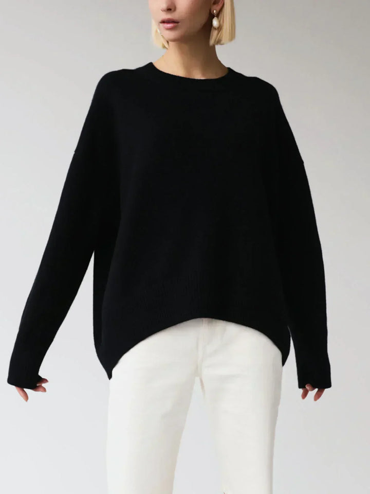 Ladies Oversized Crew Neck Sweater