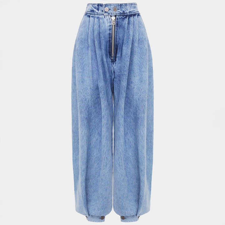 High Waist Denim Balloon Jeans