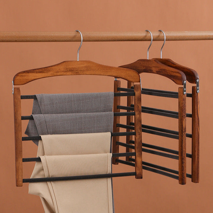 Premium Walnut Wood Multi-Bar Hanger