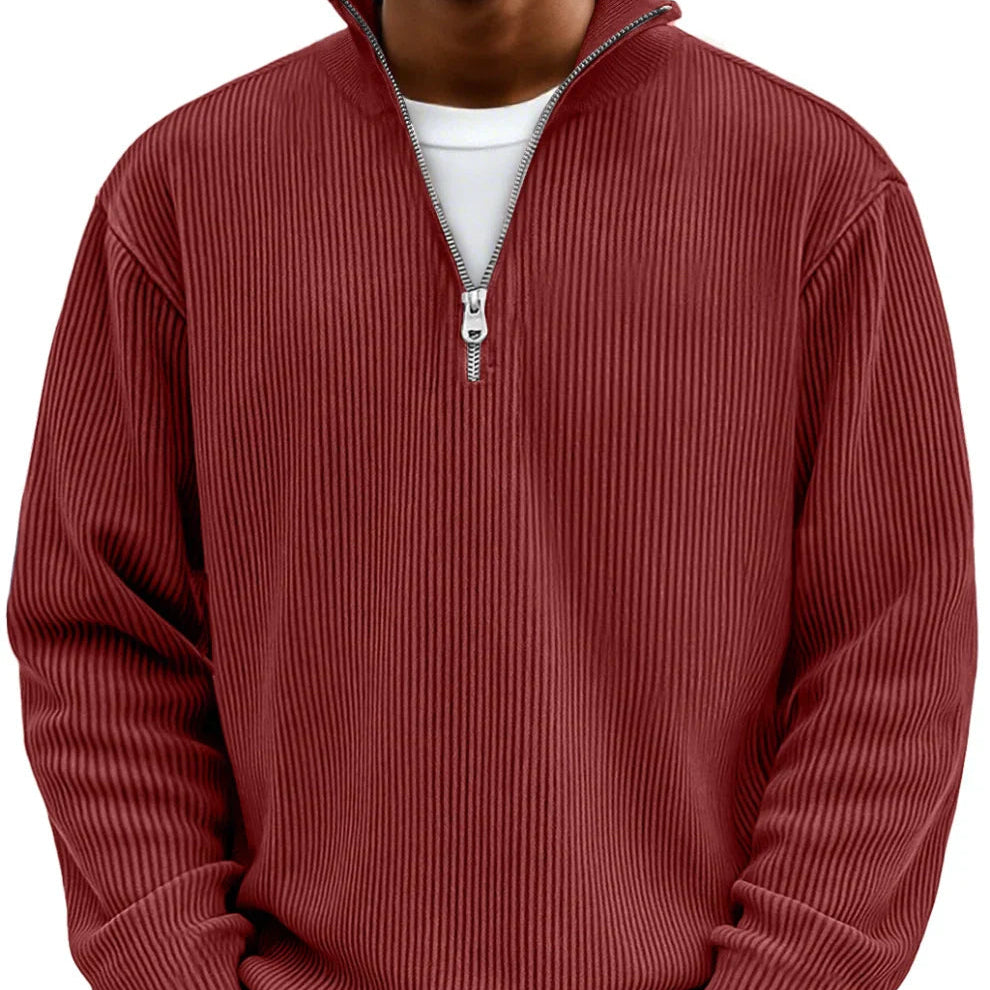 Chase | Stylish Zip High Neck Sweater