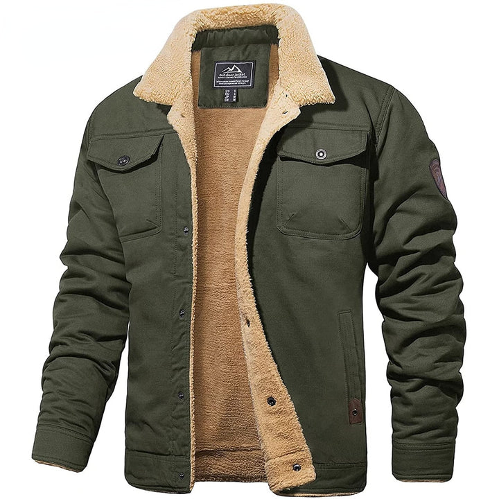 Men's Sherpa-Lined Warm Casual Winter Jacket
