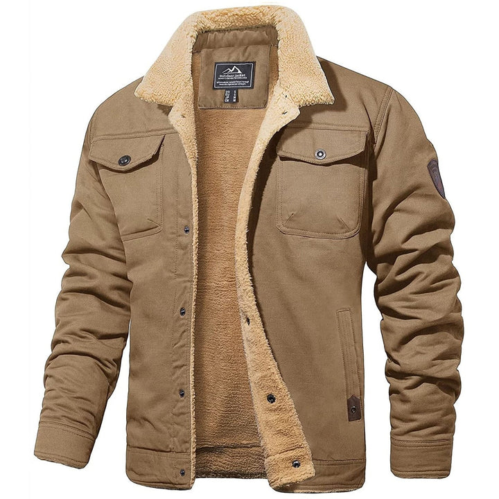 Men's Sherpa-Lined Warm Casual Winter Jacket