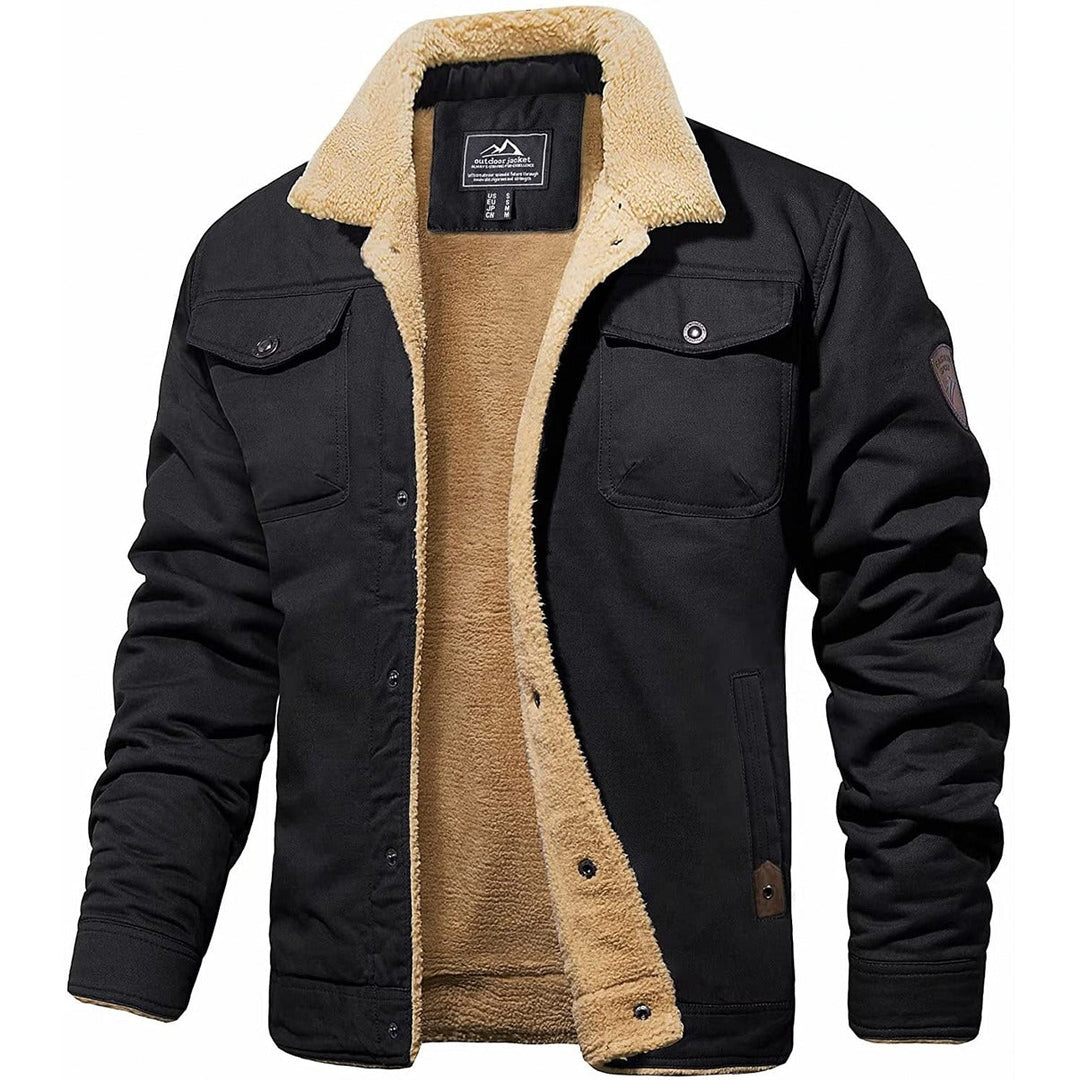 Men's Sherpa-Lined Warm Casual Winter Jacket