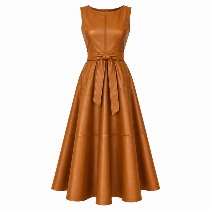 Georgia | Women's Midi Dress with Tie Waist