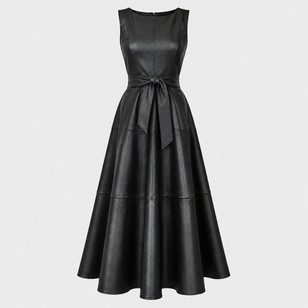 Georgia | Women's Midi Dress with Tie Waist