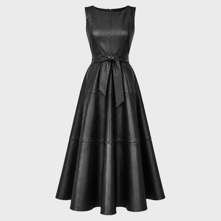 Georgia | Women's Midi Dress with Tie Waist