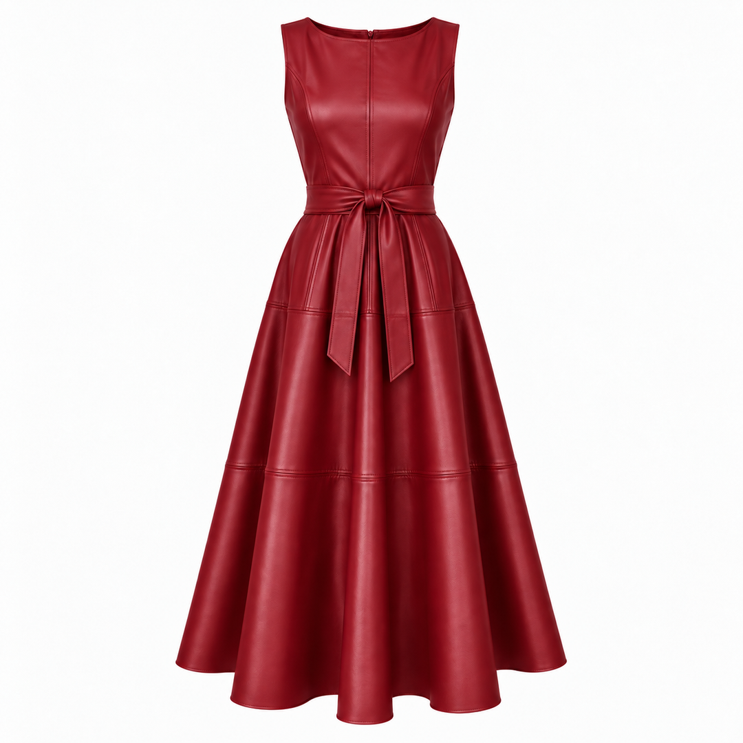 Georgia | Women's Midi Dress with Tie Waist