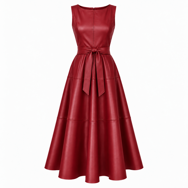 Georgia | Women's Midi Dress with Tie Waist