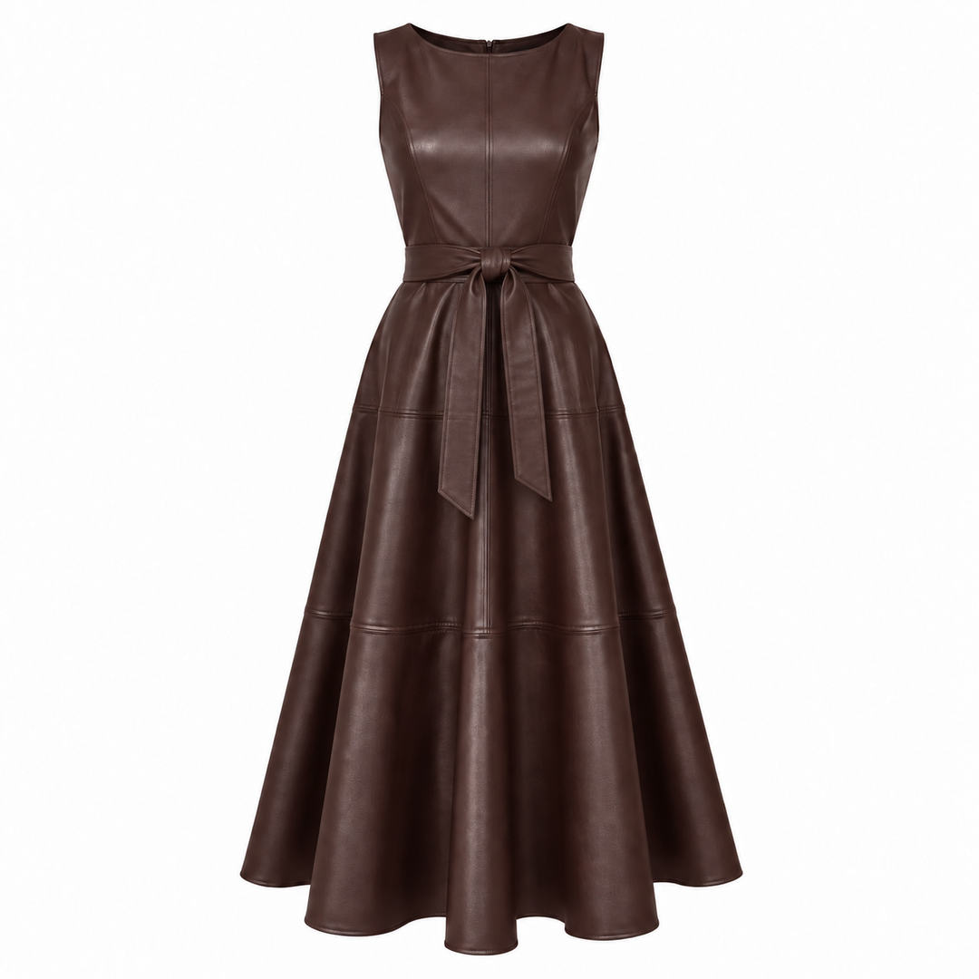 Georgia | Women's Midi Dress with Tie Waist