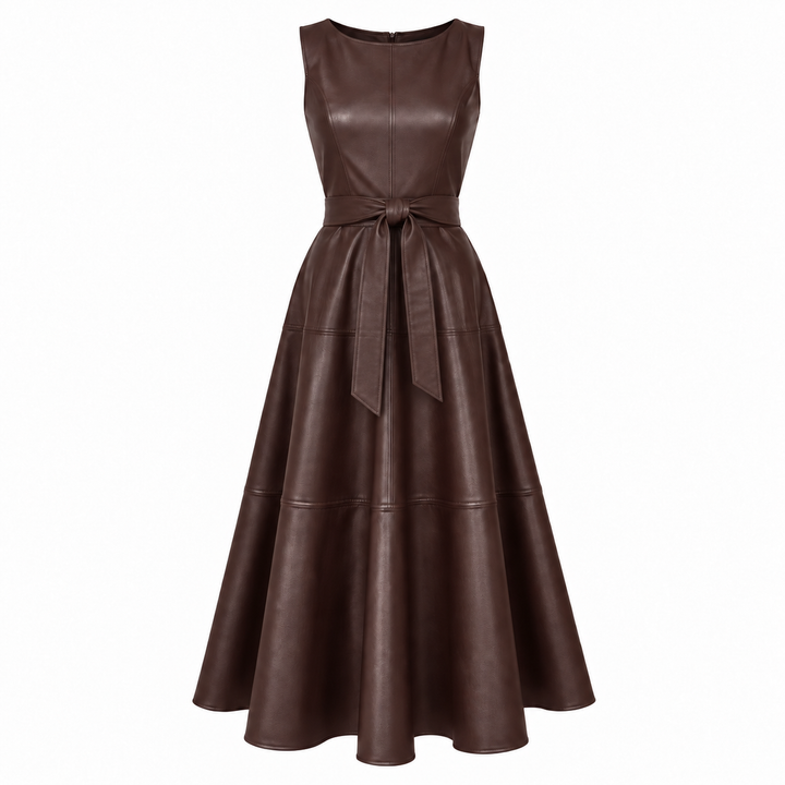 Georgia | Women's Midi Dress with Tie Waist
